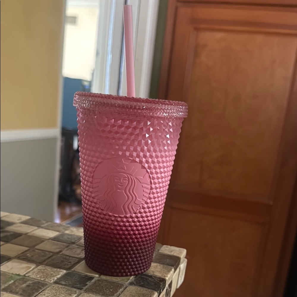 Starbucks Pink Textured Drinkware Tumbler